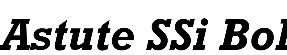 Astute SSi Bold Italic Font Download Free